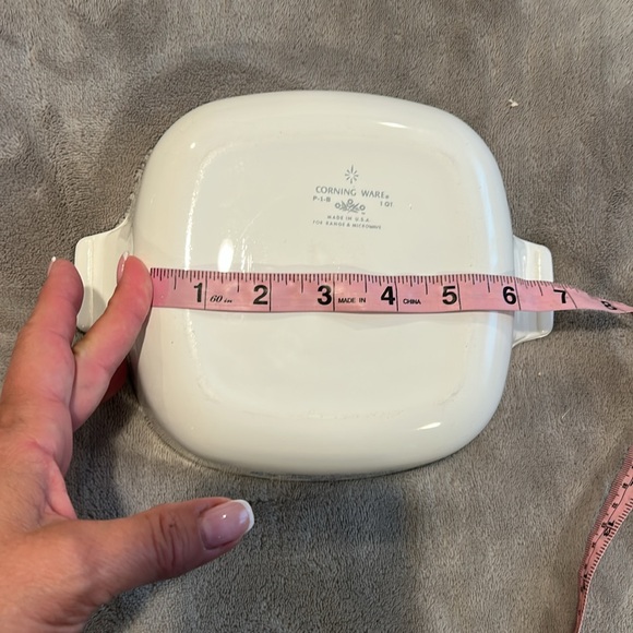 Corningware White Casserole Set with Blue Floral Design - Picture 6 of 7